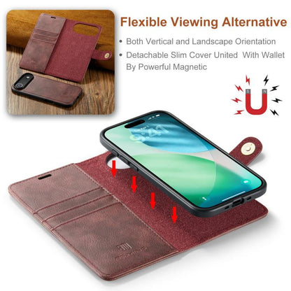 For iPhone Air DG.MING Crazy Horse Texture Detachable Magnetic Leather Phone Case(Red) by DG.MING