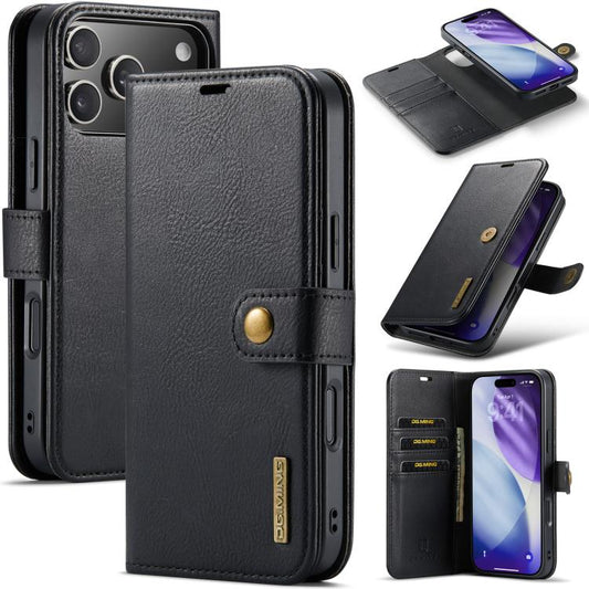 For iPhone 17 Pro Max DG.MING Crazy Horse Texture Detachable Magnetic Leather Phone Case(Black) by DG.MING