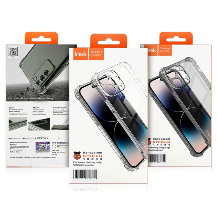 For OnePlus Ace 2 Pro 5G imak Shockproof Airbag TPU Phone Case(Transparent Black) by imak