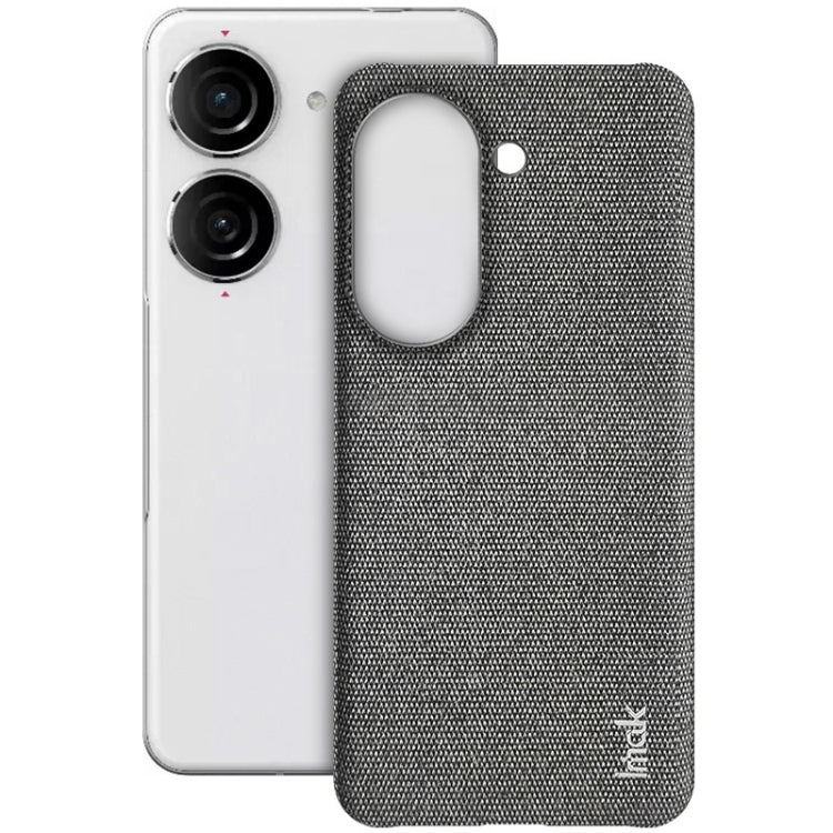 For Asus Zenfone 9 / Zenfone10 5G imak Ruiyi Series Cloth Texture PU + PC Phone Case(Dark Grey) by imak