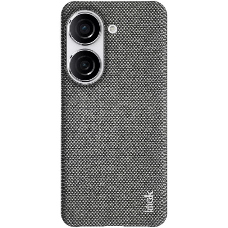 For Asus Zenfone 9 / Zenfone10 5G imak Ruiyi Series Cloth Texture PU + PC Phone Case(Dark Grey) by imak