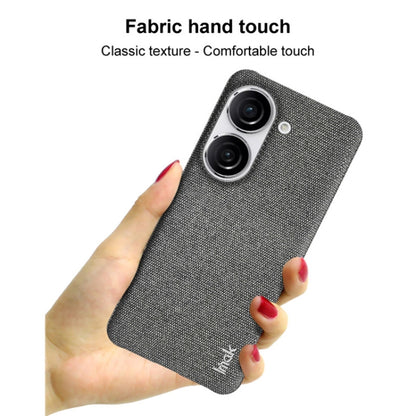 For Asus Zenfone 9 / Zenfone10 5G imak Ruiyi Series Cloth Texture PU + PC Phone Case(Dark Grey) by imak