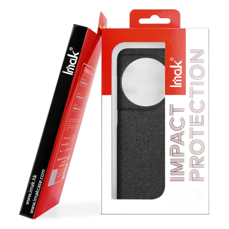 For Asus Zenfone 9 / Zenfone10 5G imak Ruiyi Series Cloth Texture PU + PC Phone Case(Dark Grey) by imak