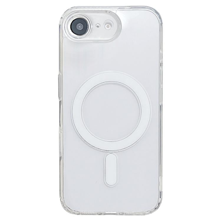 For iPhone 16e Fine Hole MagSafe Magnetic Clear Acrylic TPU Case(Transparent) by bashfashion