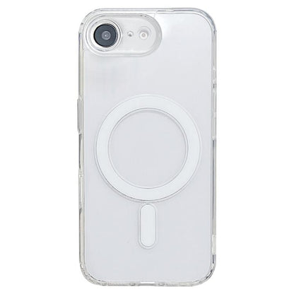 For iPhone 16e Fine Hole MagSafe Magnetic Clear Acrylic TPU Case(Transparent) by bashfashion