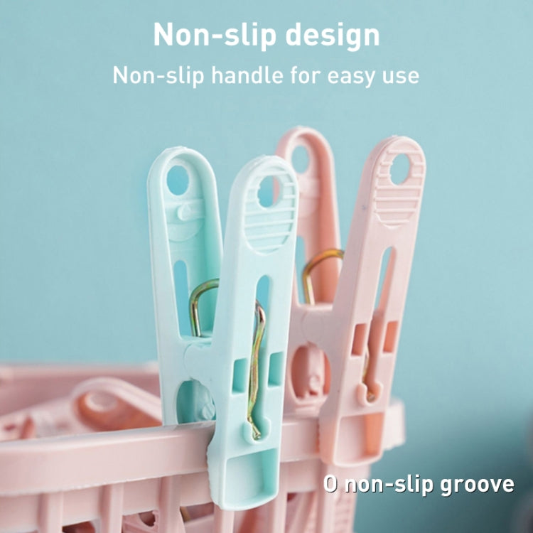 Multifunctional Clothespin Household Plastic Basket Sock Clip 30 / Box Random Color by bashfashion