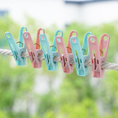 Multifunctional Clothespin Household Plastic Basket Sock Clip 30 / Box Random Color by bashfashion
