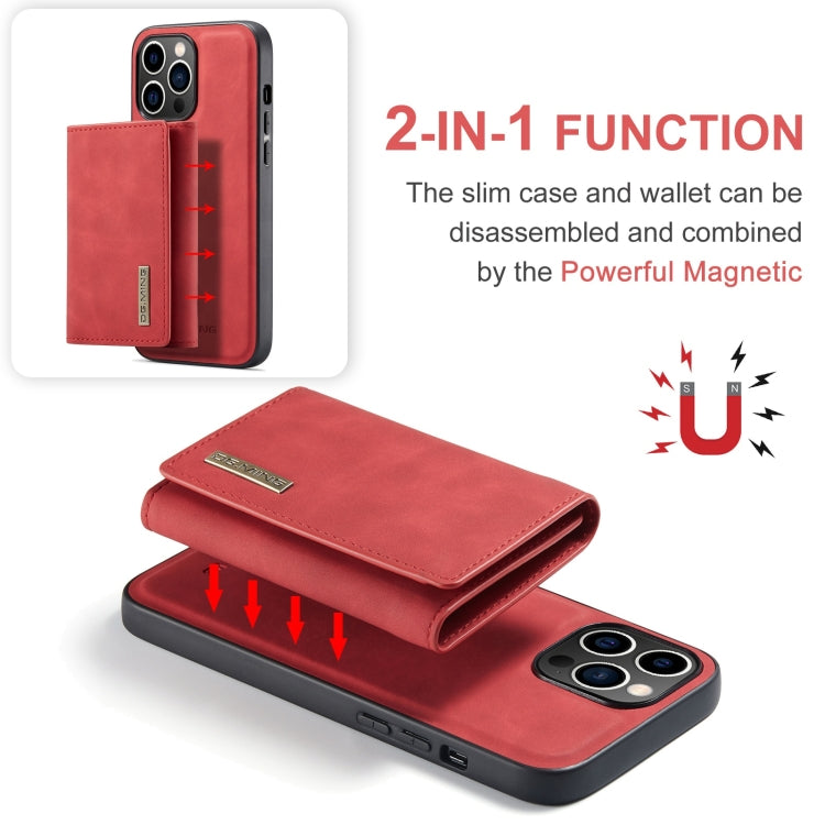 For iPhone 15 Pro DG.MING M1 Series 3-Fold Multi Card Wallet Leather Phone Case(Red) by DG.MING