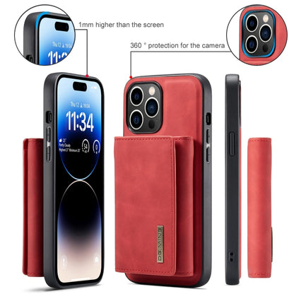 For iPhone 15 Pro Max DG.MING M1 Series 3-Fold Multi Card Wallet Leather Phone Case(Red) by DG.MING