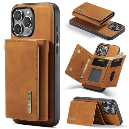 For iPhone 16 Pro Max DG.MING M1 Series 3-Fold Multi Card Wallet Leather Phone Case(Brown) by DG.MING