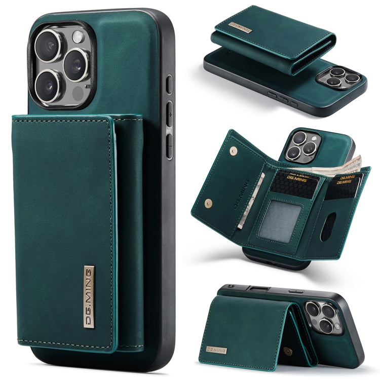 For iPhone 16 Pro Max DG.MING M1 Series 3-Fold Multi Card Wallet Leather Phone Case(Green) by DG.MING