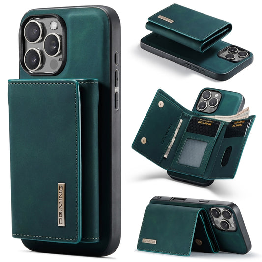 For iPhone 16 Pro Max DG.MING M1 Series 3-Fold Multi Card Wallet Leather Phone Case(Green) by DG.MING
