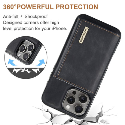 For iPhone 16 Pro DG.MING M1 Series 3-Fold Multi Card Wallet Leather Phone Case(Black) by DG.MING