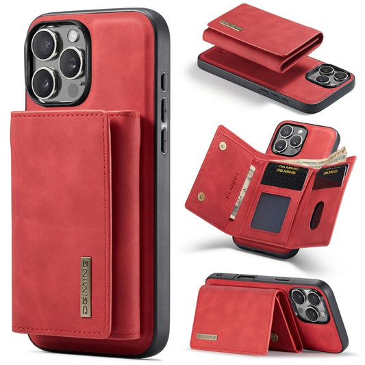 For iPhone 16 Pro DG.MING M1 Series 3-Fold Multi Card Wallet Leather Phone Case(Red) by DG.MING