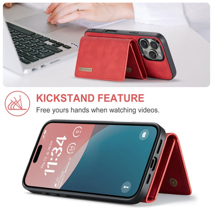For iPhone 16 Pro DG.MING M1 Series 3-Fold Multi Card Wallet Leather Phone Case(Red) by DG.MING
