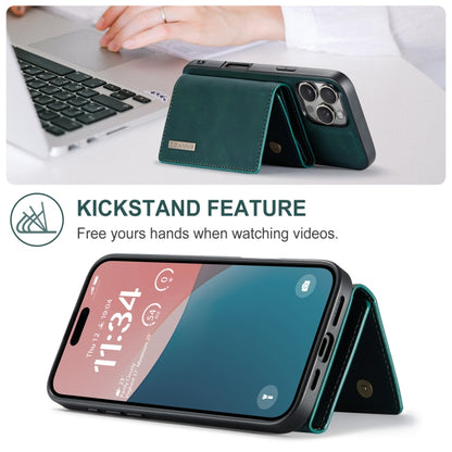 For iPhone 16 Pro DG.MING M1 Series 3-Fold Multi Card Wallet Leather Phone Case(Green) by DG.MING