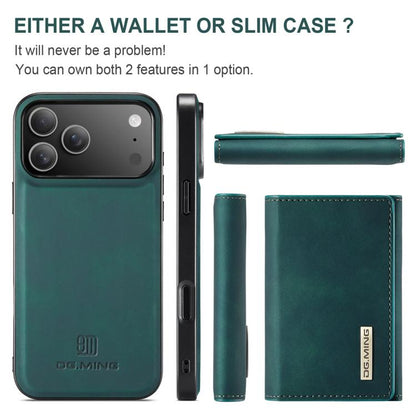 For iPhone 17 Pro DG.MING M1 Series 3-Fold Multi Card Wallet Leather Phone Case(Green) by DG.MING