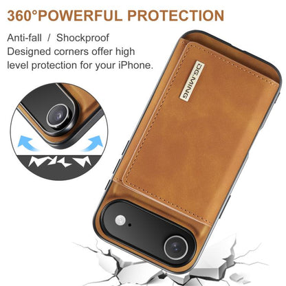 For iPhone Air DG.MING M1 Series 3-Fold Multi Card Wallet Leather Phone Case(Brown) by DG.MING