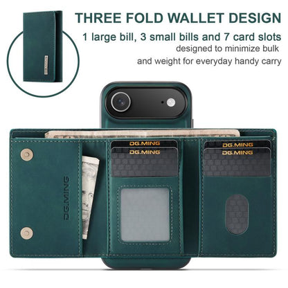 For iPhone Air DG.MING M1 Series 3-Fold Multi Card Wallet Leather Phone Case(Green) by DG.MING