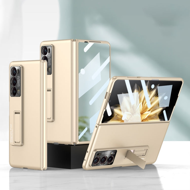 For Honor Magic V2 GKK Integrated Ultra-thin Folding Phone Case with Stand(Champagne Gold) by GKK