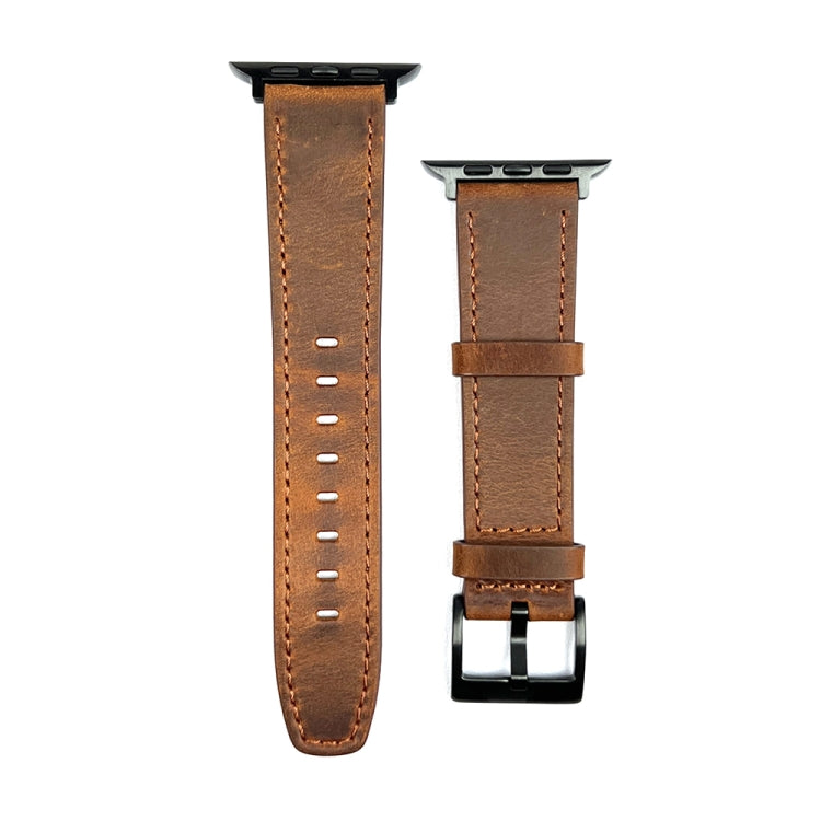 For Apple Watch 2 42mm Retro Texture Leather Watch Band(Brown) by bashfashion
