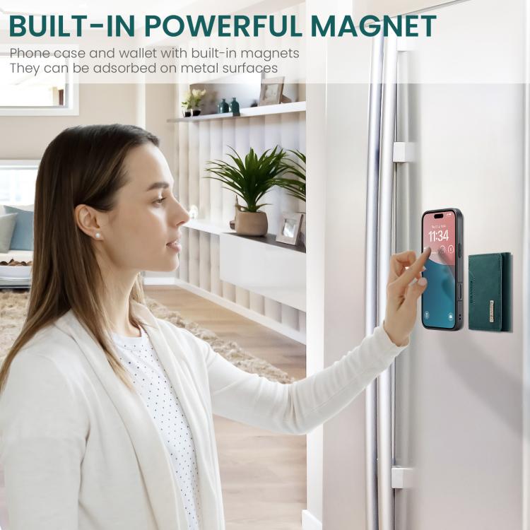 For iPhone 17 DG.MING M2 Series 3-Fold Card Bag Wallet Leather Phone Case(Green) by DG.MING