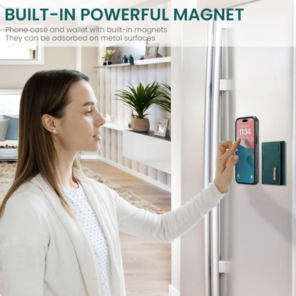 For iPhone 17 DG.MING M2 Series 3-Fold Card Bag Wallet Leather Phone Case(Green) by DG.MING