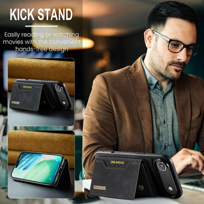For iPhone Air DG.MING M2 Series 3-Fold Card Bag Wallet Leather Phone Case(Black) by DG.MING