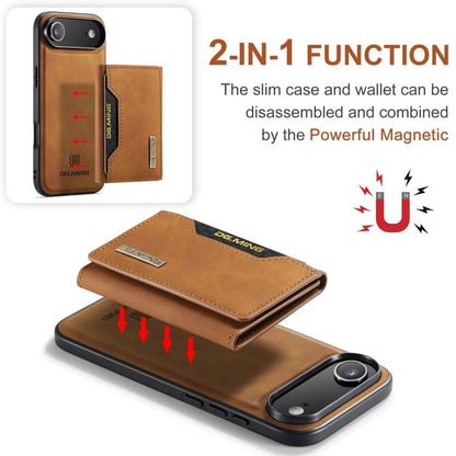 For iPhone Air DG.MING M2 Series 3-Fold Card Bag Wallet Leather Phone Case(Brown) by DG.MING