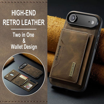 For iPhone Air DG.MING M2 Series 3-Fold Card Bag Wallet Leather Phone Case(Coffee) by DG.MING