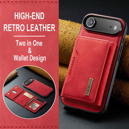 For iPhone Air DG.MING M2 Series 3-Fold Card Bag Wallet Leather Phone Case(Red) by DG.MING