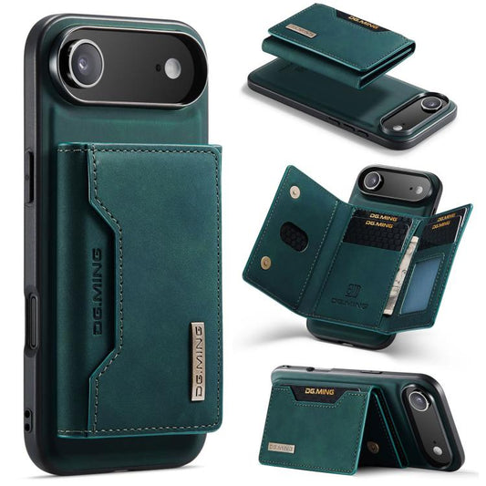 For iPhone Air DG.MING M2 Series 3-Fold Card Bag Wallet Leather Phone Case(Green) by DG.MING