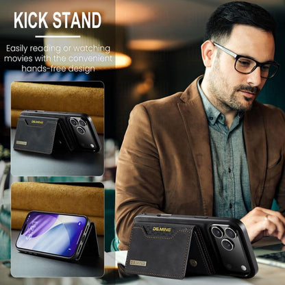 For iPhone 17 Pro DG.MING M2 Series 3-Fold Card Bag Wallet Leather Phone Case(Black) by DG.MING