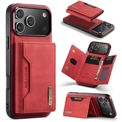 For iPhone 17 Pro DG.MING M2 Series 3-Fold Card Bag Wallet Leather Phone Case(Red) by DG.MING
