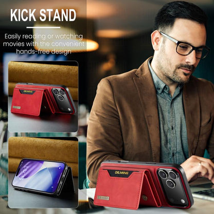 For iPhone 17 Pro DG.MING M2 Series 3-Fold Card Bag Wallet Leather Phone Case(Red) by DG.MING