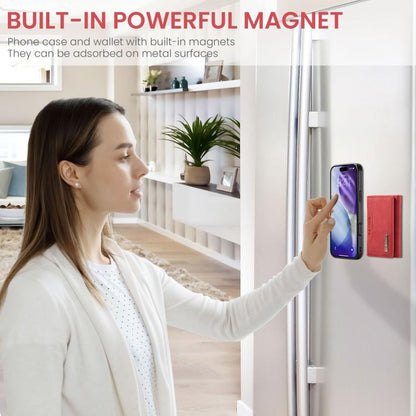 For iPhone 17 Pro DG.MING M2 Series 3-Fold Card Bag Wallet Leather Phone Case(Red) by DG.MING