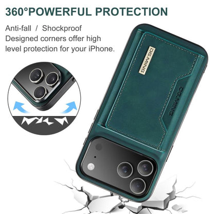 For iPhone 17 Pro DG.MING M2 Series 3-Fold Card Bag Wallet Leather Phone Case(Green) by DG.MING