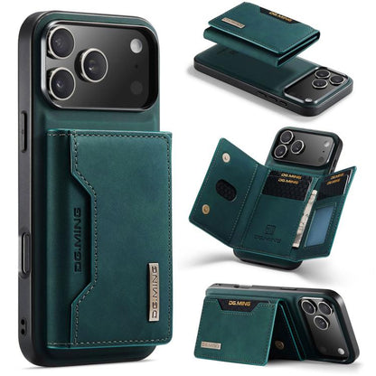 For iPhone 17 Pro Max DG.MING M2 Series 3-Fold Card Bag Wallet Leather Phone Case(Green) by DG.MING