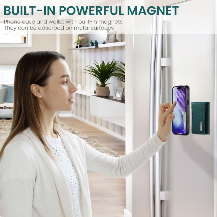 For iPhone 17 Pro Max DG.MING M2 Series 3-Fold Card Bag Wallet Leather Phone Case(Green) by DG.MING