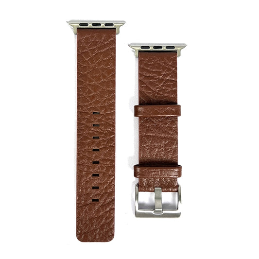 For Apple Watch 4 44mm Buffalo Leather Watch Band(Brown) by bashfashion