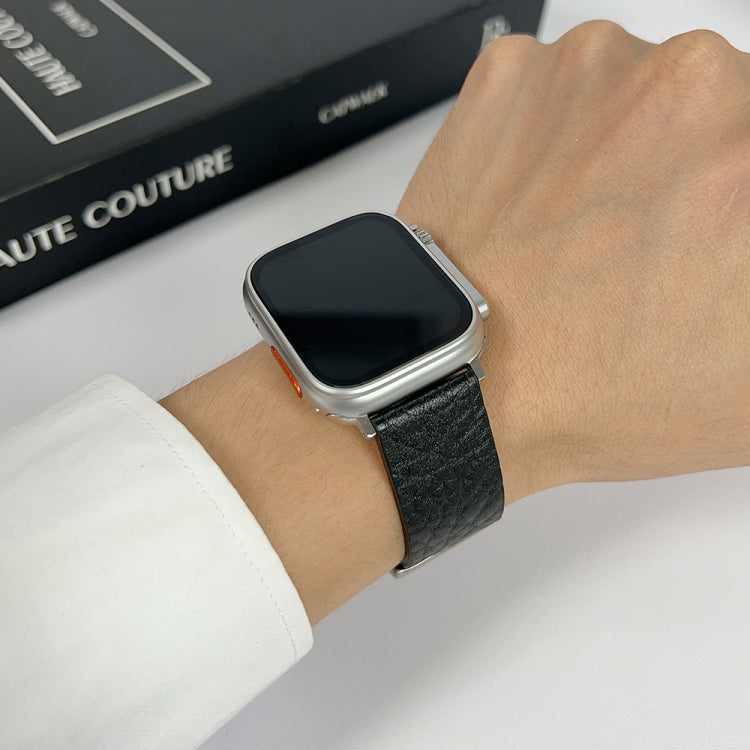 For Apple Watch 42mm Buffalo Leather Watch Band(Brown) by bashfashion