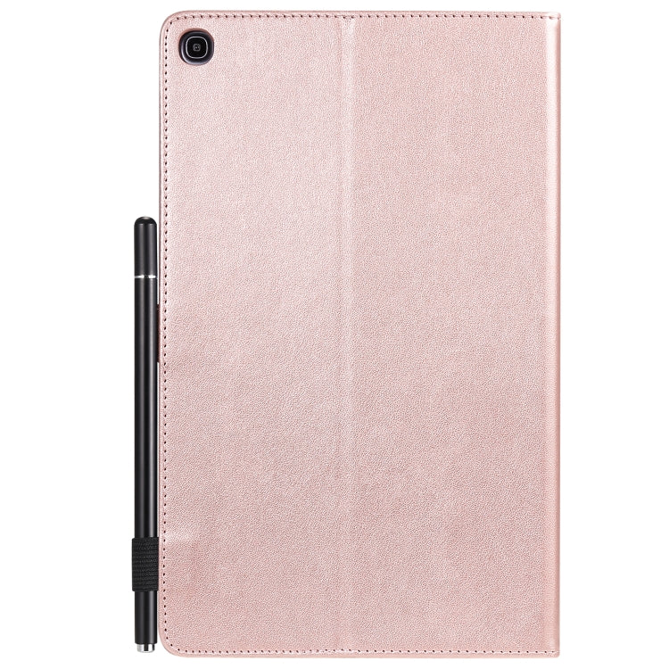 For Samsung Galaxy Tab A10.1 (2019) T510 Cat Bee Embossing Pattern Shockproof Table PC Protective Horizontal Flip Leather Case with Holder & Card Slots & Wallet & Pen Slot(Rose Gold) by bashfashion