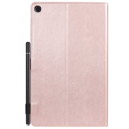 For Samsung Galaxy Tab A10.1 (2019) T510 Cat Bee Embossing Pattern Shockproof Table PC Protective Horizontal Flip Leather Case with Holder & Card Slots & Wallet & Pen Slot(Rose Gold) by bashfashion