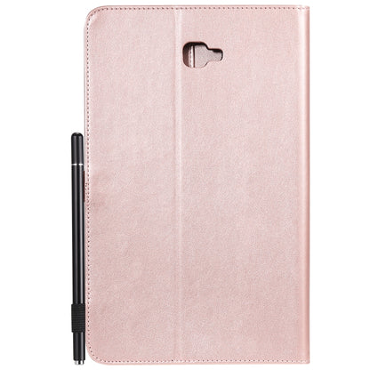 For Samsung Galaxy Tab A10.1 (2016) T580 Cat Bee Embossing Pattern Shockproof Table PC Protective Horizontal Flip Leather Case with Holder & Card Slots & Wallet & Pen Slot(Rose Gold) by bashfashion