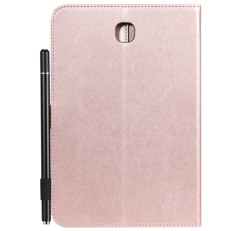 For Samsung Galaxy Tab A8.0 (2015) T350 Cat Bee Embossing Pattern Shockproof Table PC Protective Horizontal Flip Leather Case with Holder & Card Slots & Wallet & Pen Slot & Wake-up / Sleep Function(Rose Gold) by bashfashion