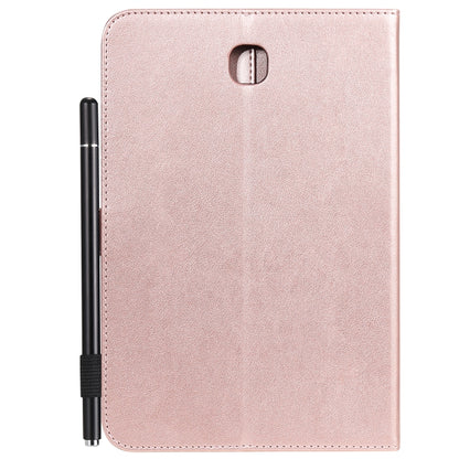 For Samsung Galaxy Tab A8.0 (2015) T350 Cat Bee Embossing Pattern Shockproof Table PC Protective Horizontal Flip Leather Case with Holder & Card Slots & Wallet & Pen Slot & Wake-up / Sleep Function(Rose Gold) by bashfashion