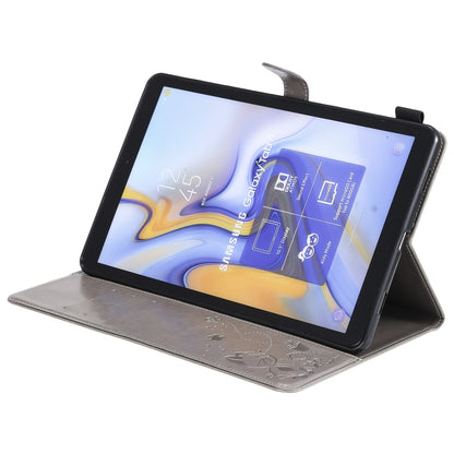 For Samsung Galaxy Tab A10.5 T590 / T595 Cat Bee Embossing Pattern Shockproof Table PC Protective Horizontal Flip Leather Case with Holder & Card Slots & Wallet & Pen Slot & Wake-up / Sleep Function(Grey) by bashfashion