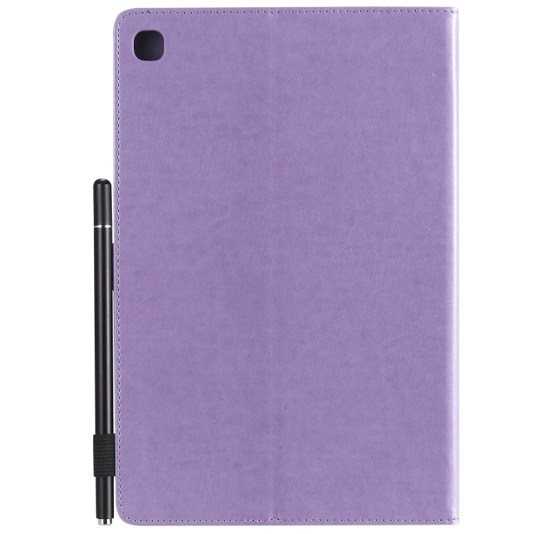 For Samsung Galaxy Tab S5e T720 / T725 Cat Bee Embossing Pattern Shockproof Table PC Protective Horizontal Flip Leather Case with Holder & Card Slots & Wallet & Pen Slot & Wake-up / Sleep Function(Purple) by bashfashion