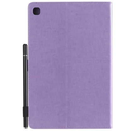 For Samsung Galaxy Tab S5e T720 / T725 Cat Bee Embossing Pattern Shockproof Table PC Protective Horizontal Flip Leather Case with Holder & Card Slots & Wallet & Pen Slot & Wake-up / Sleep Function(Purple) by bashfashion