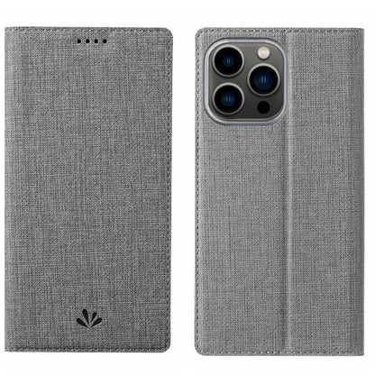 For iPhone 15 Pro Max ViLi DMX Series Shockproof TPU + PU Leather Magnetic Attraction Horizontal Flip Case(Grey) by ViLi